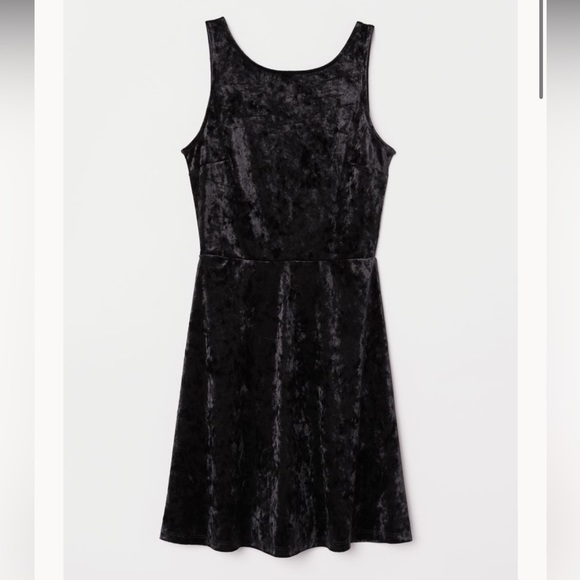 H&M Dresses Black Velvet Dress Poshmark